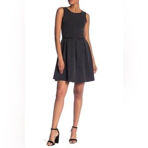 Max Studio Midi Dress Fit Flare Small Black White